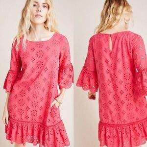 Anthropologie Eyelet Lace Dress